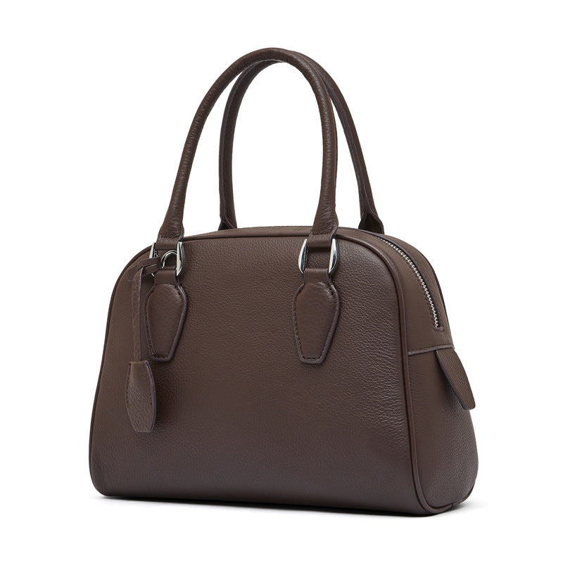 Women's Cowhide Minimalist Boston Bowling High-grade Genuine Leather Crossbody Bags