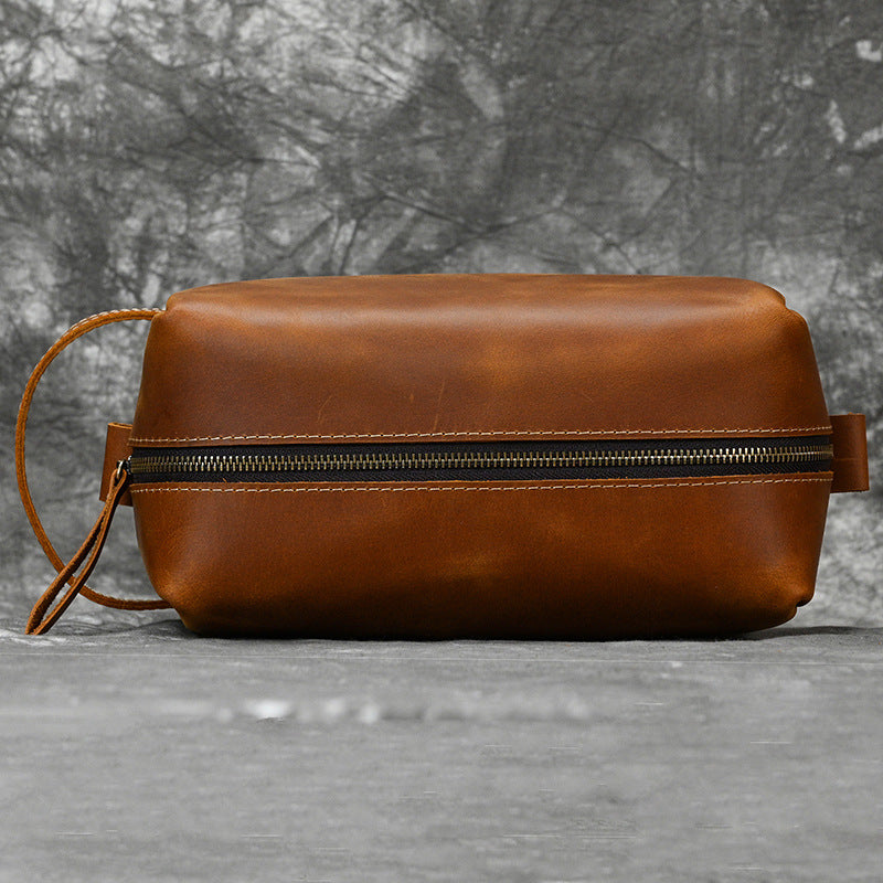 Men's Genuine Leather Clutch Crazy Horse Multifunctional Men's Handbags