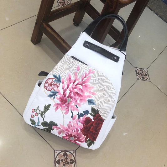 Women's Retro Chinese Style Embroidery With Cheongsam Backpacks