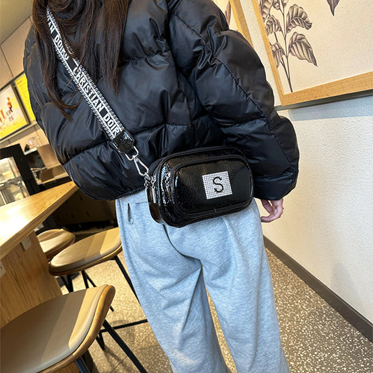 Women's Shiny Patent Leather Trendy Western Style Shoulder Bags