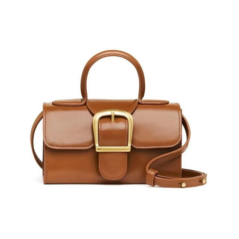 Women's Genuine Leather Niche Retro Trendy Doctor Shoulder Bags