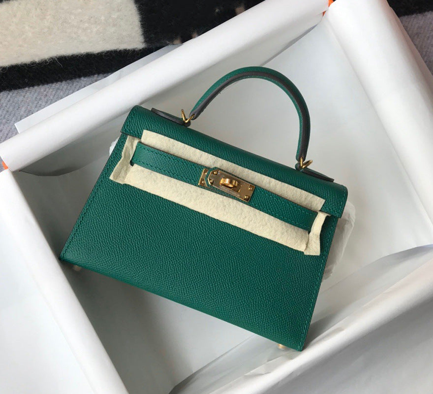 Women's Palm Print Mini Second Generation Kelly Genuine Crossbody Bags