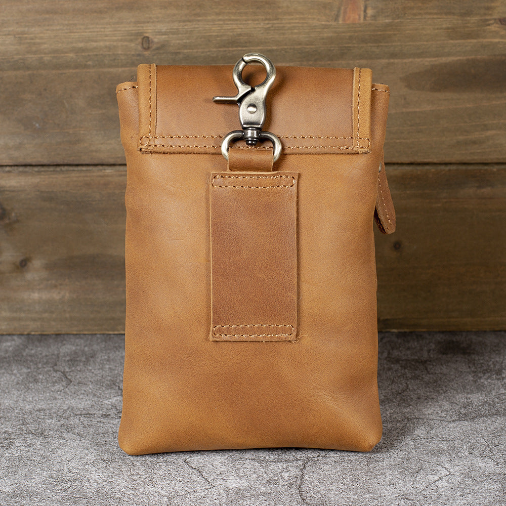Men's Horse Leather Hanging Vintage First Layer Men's Waist Packs