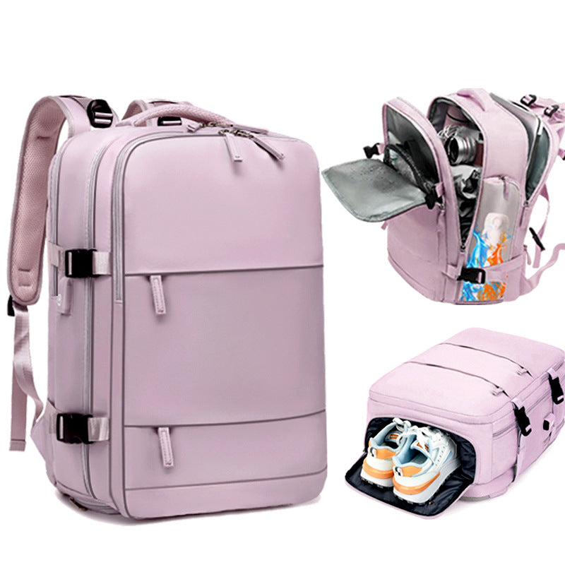 Women's & Men's & Simple Large Capacity Bottom Independent Backpacks