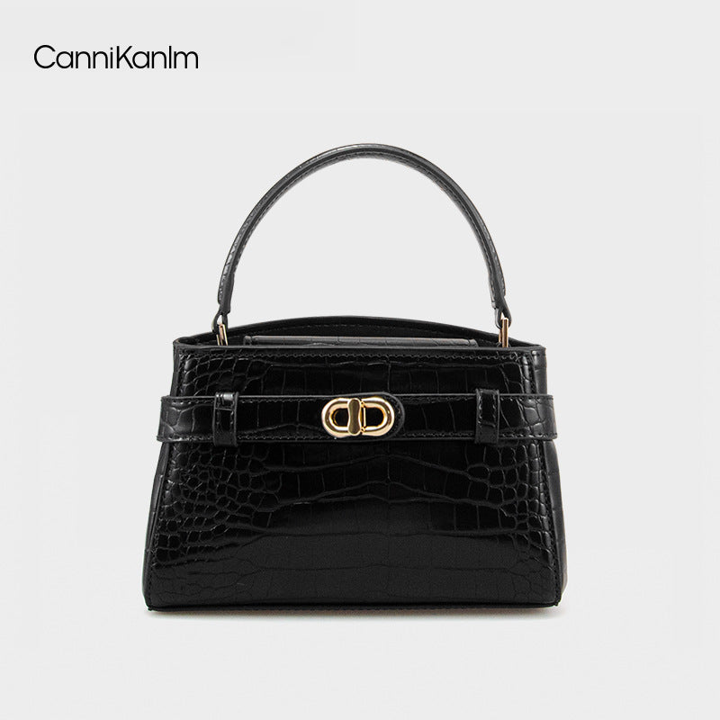 Women's Crocodile Pattern Size Portable Kelly Fashionable Shoulder Bags