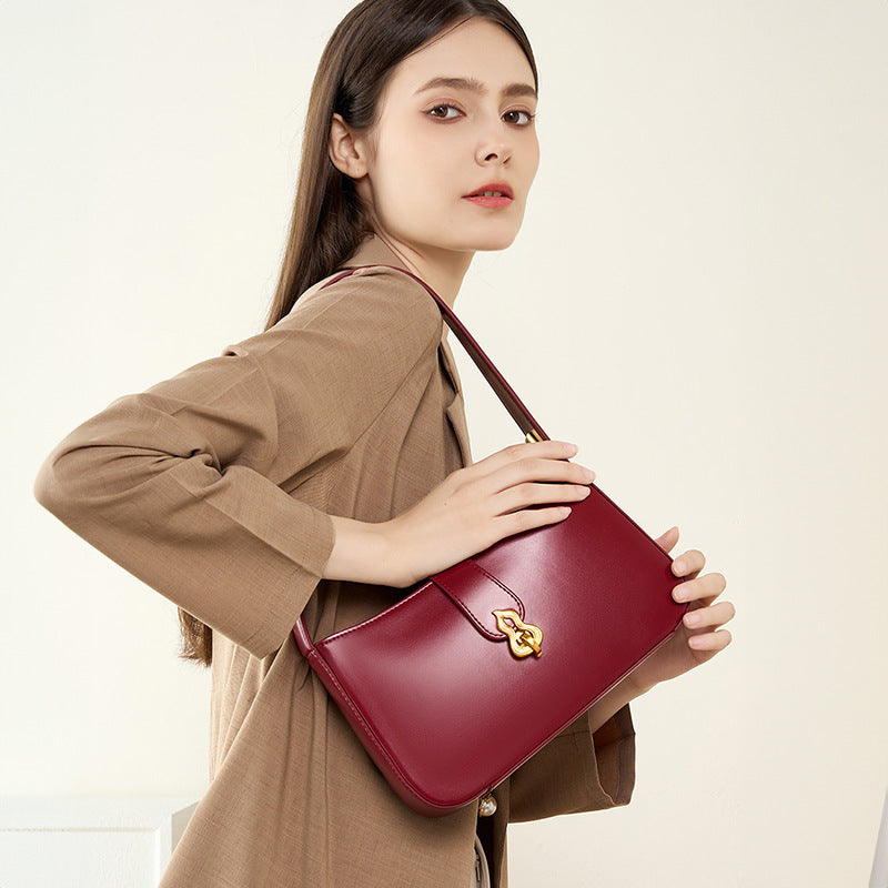 Women's Niche Bridal Wedding Light Red Advanced Crossbody Bags