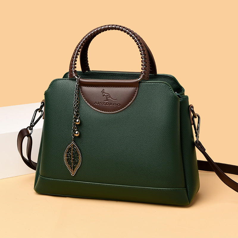 Women's Fresh Sweet Mother Trendy Contrast Color Shoulder Bags