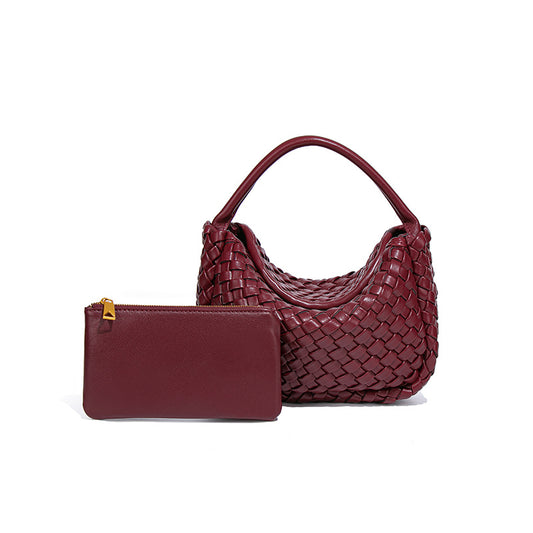 Women's Woven Lunch Box Dumpling Texture Trendy Handbags