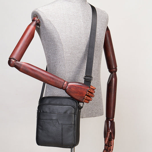 Men's First Layer Cowhide Leather Soft Men's Messenger Bags