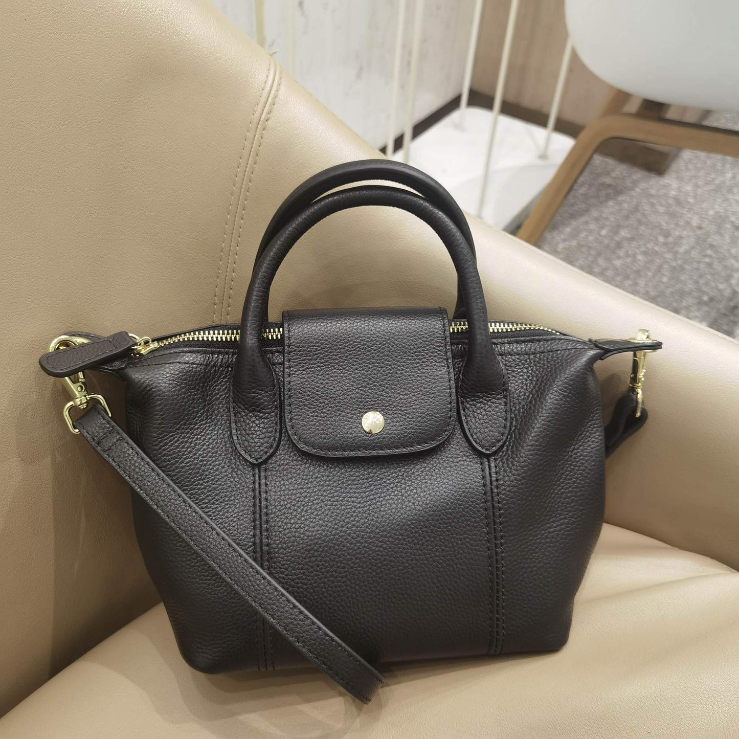 Women's Commute Soft Leather Dumpling Genuine Fashion Tote Bags