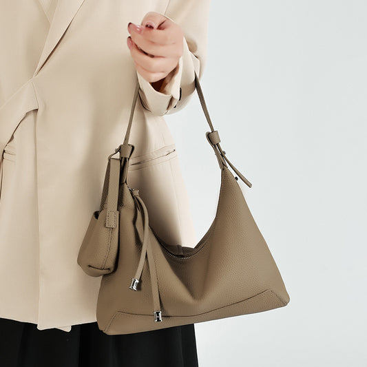Women's Layer Cowhide Leather Genuine Retro Commuter Bags