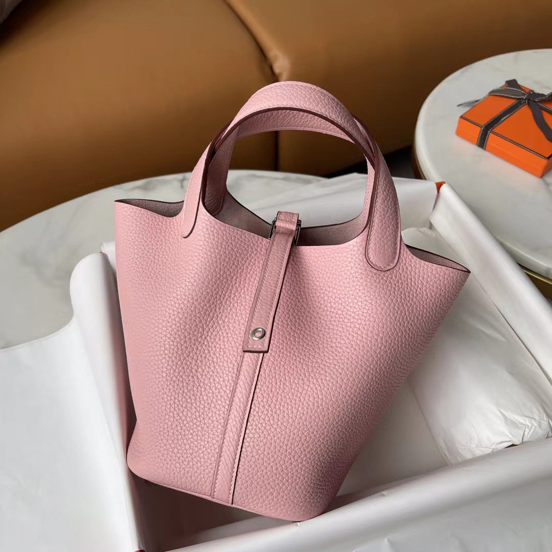 Women's First Layer Litchi Pattern Genuine Leather Bags