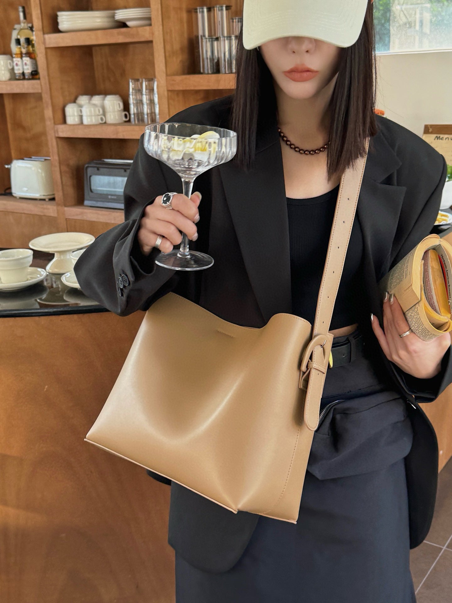 Women's Matte Leather High-grade Large Capacity Fashion Tote Bags