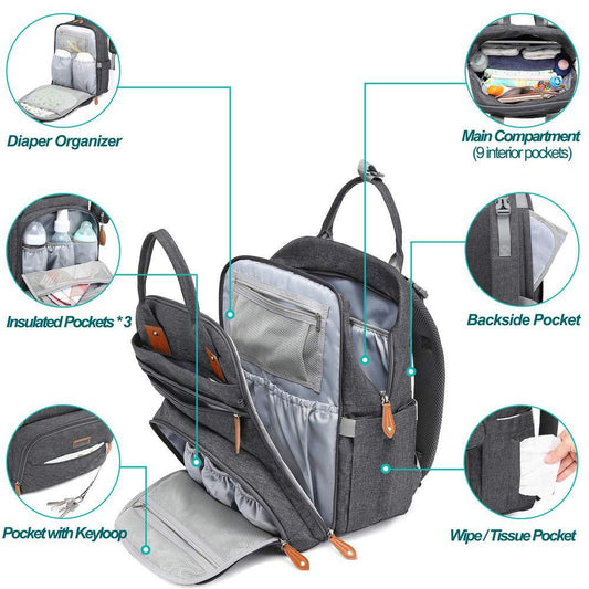 Folding Mummy Bedspread Multifunctional Foldable Diaper Bags