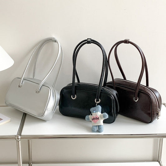 Women's Oil Wax Leather Large Capacity High Shoulder Bags