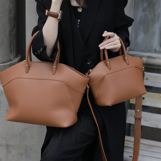 Women's Niche Wings Style Temperament Commute Cowhide Handbags