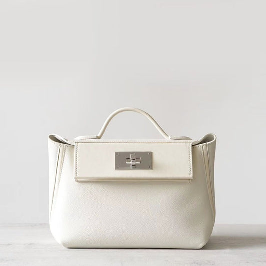 Women's Cowhide Vintage Kelly Hardware Wings Style Shoulder Bags
