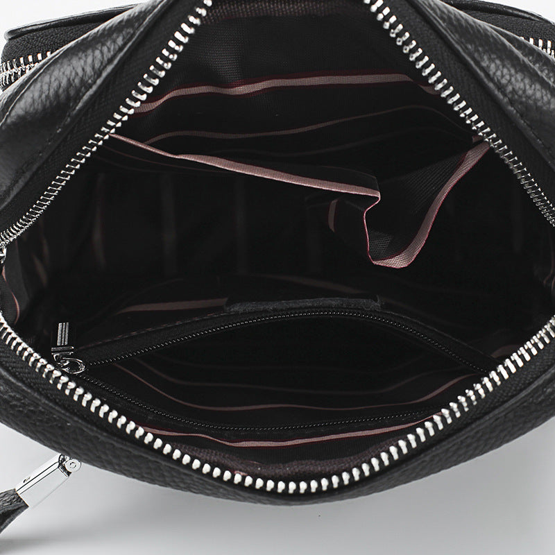 Men's Leather Business Top Layer Cowhide Large Men's Shoulder Bags