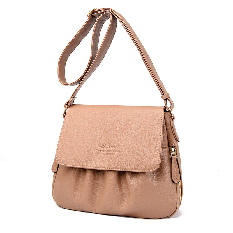 Women's Mom Fashion Simple Genuine Leather Crossbody Bags