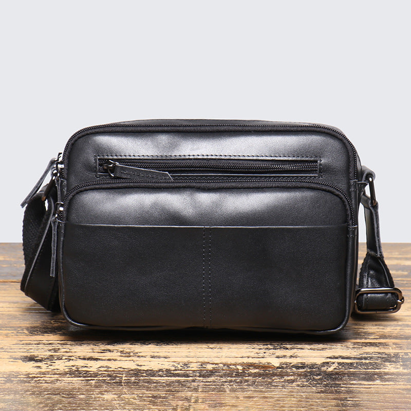 Men's Vintage Leather Matte Cowhide Large Capacity Men's Shoulder Bags