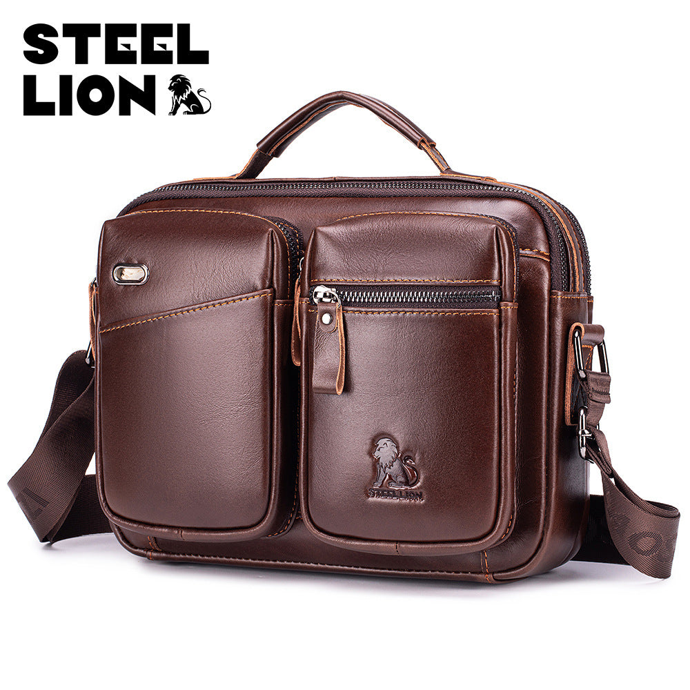Men's Russia Cowhide Male Leather Large Capacity Men's Messenger Bags