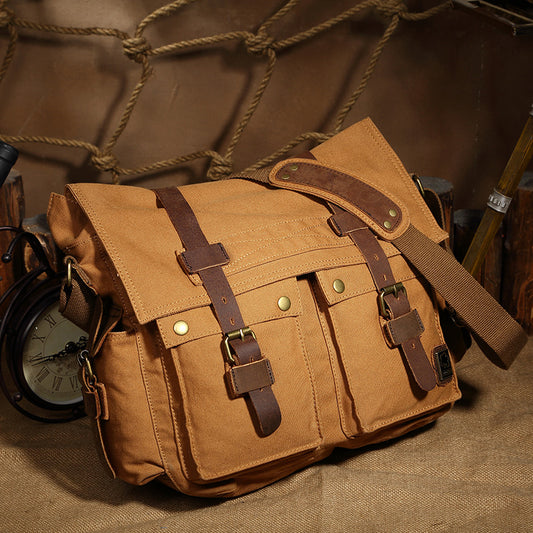 Men's Trendy Charming Canvas Retro Style Men's Messenger Bags