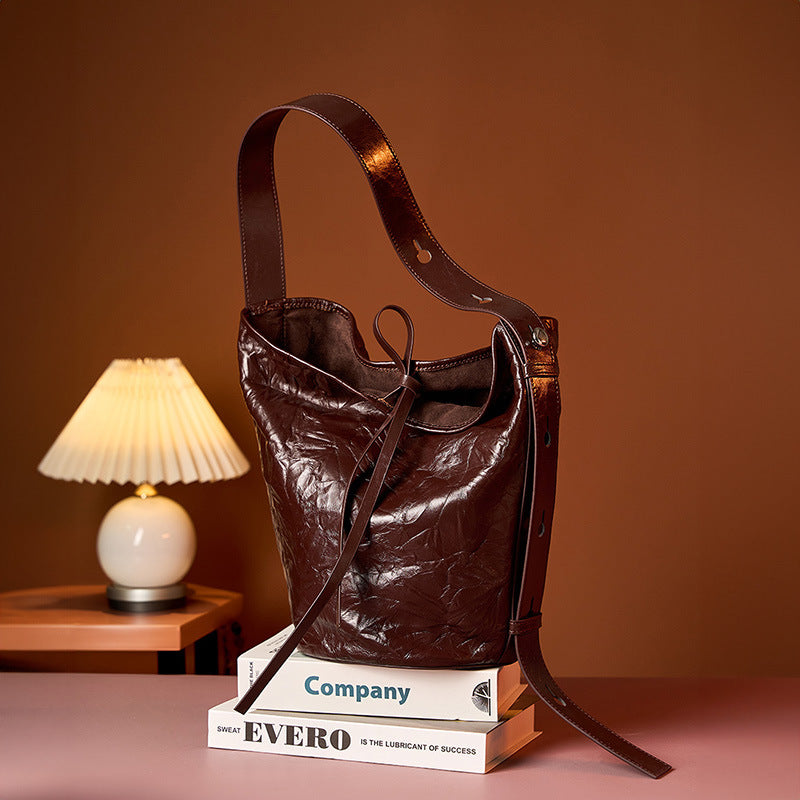 Women's Retro Classic Genuine Leather Fashion Clutch Shoulder Bags