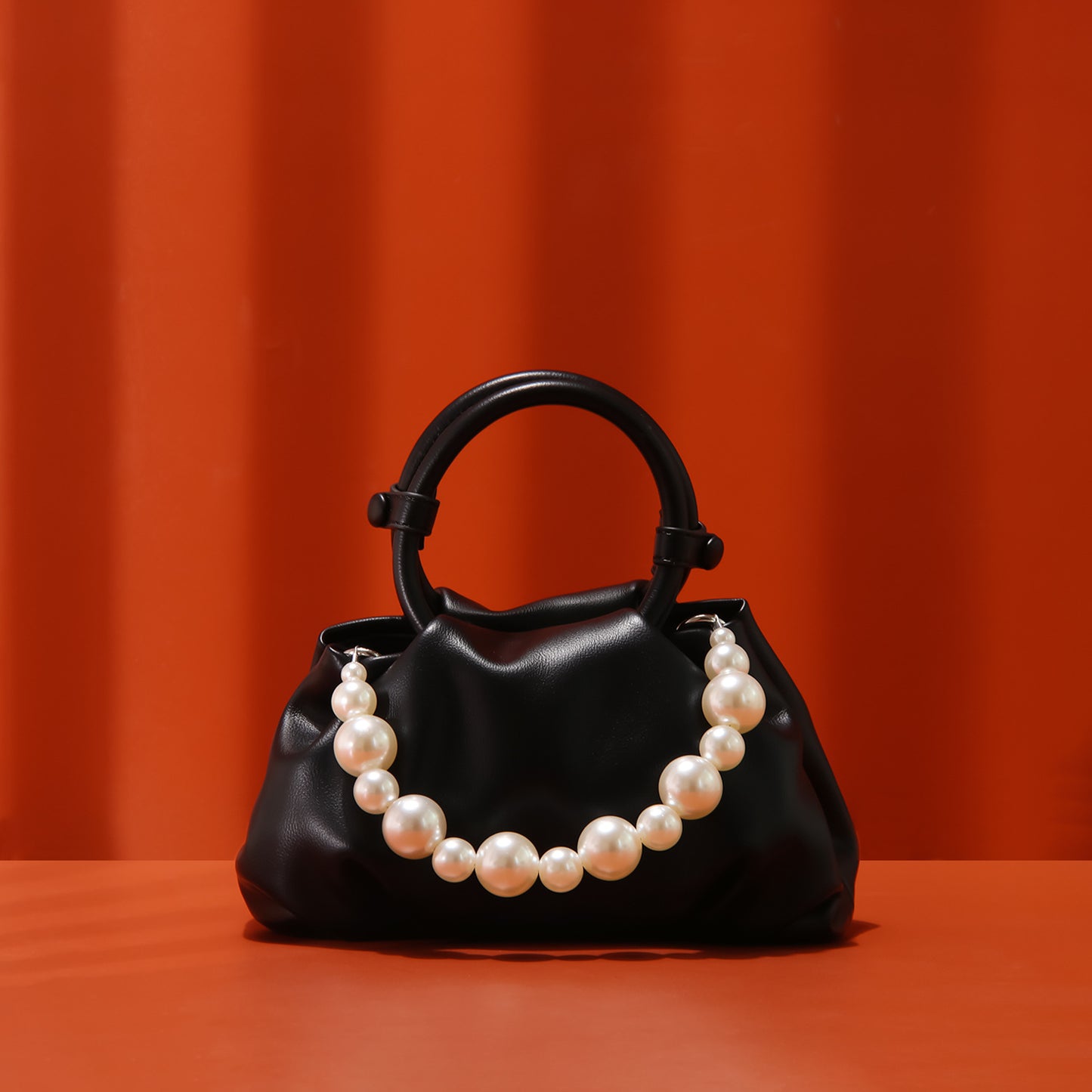 Cool Summer Soft Leather Design Pearl Crossbody Bags