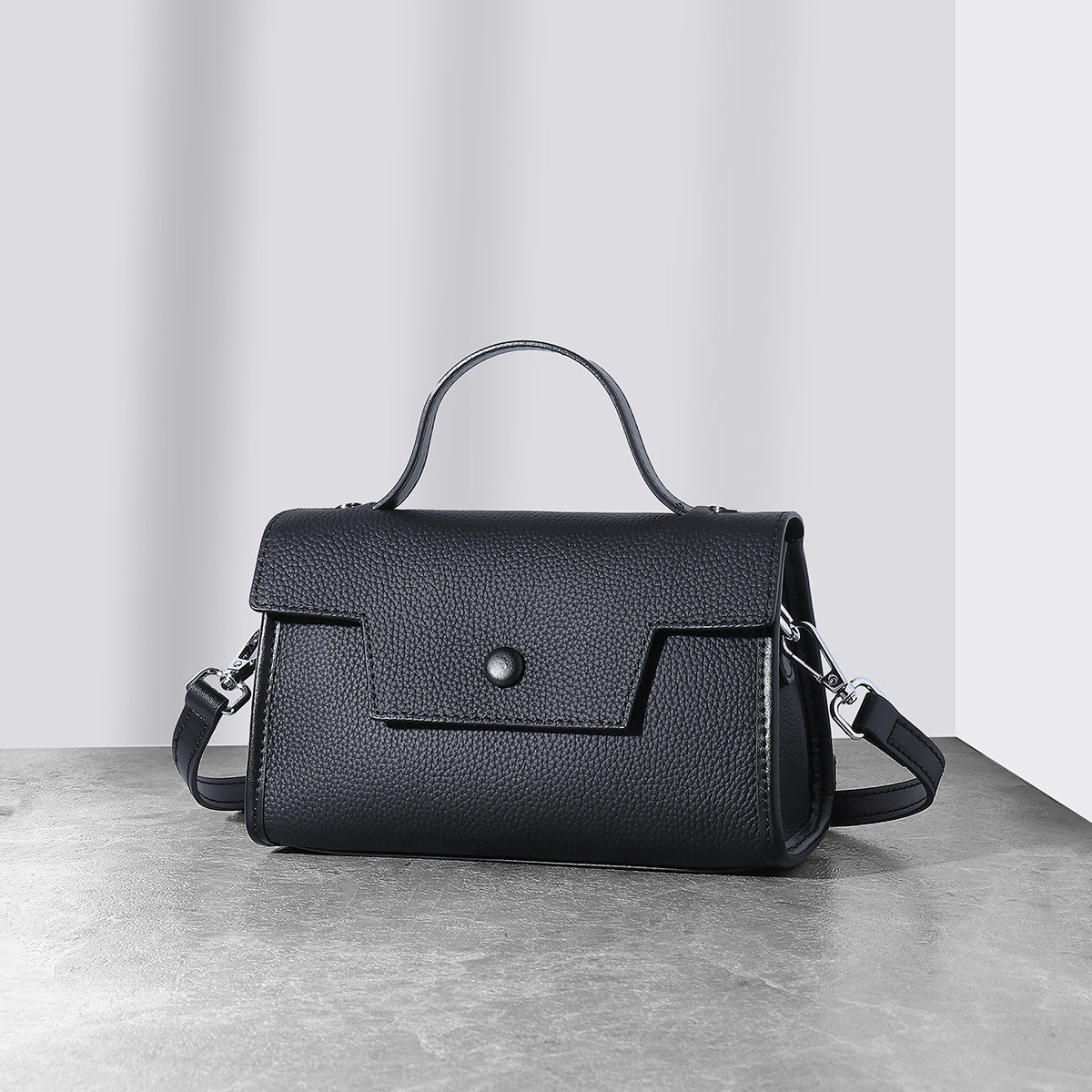 Women's Genuine Leather Portable Fashion Underarm Small Square Bags