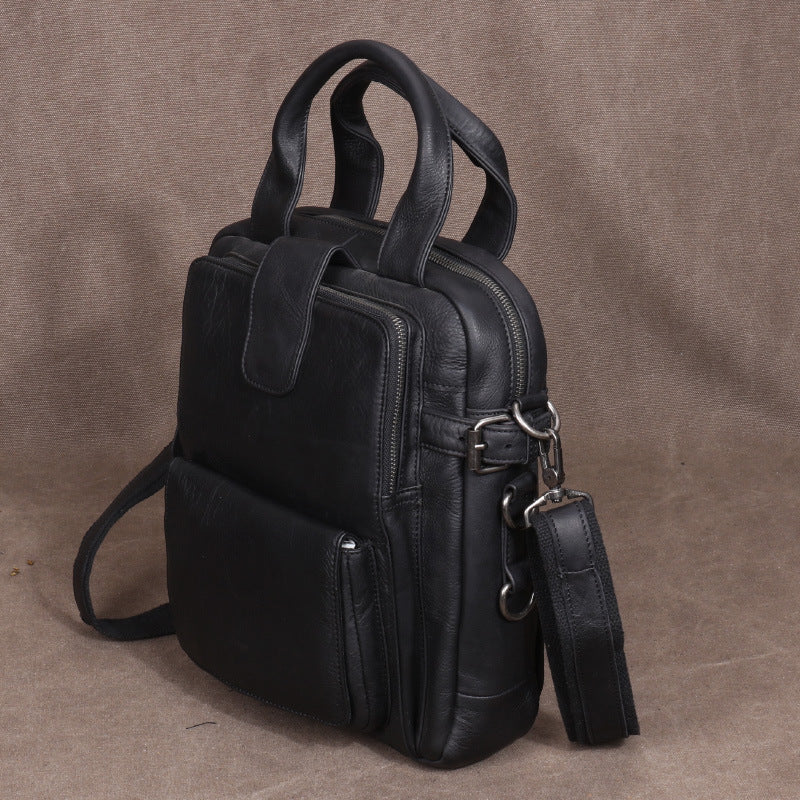 Men's Large Capacity Retro Genuine Leather Business Men's Briefcases