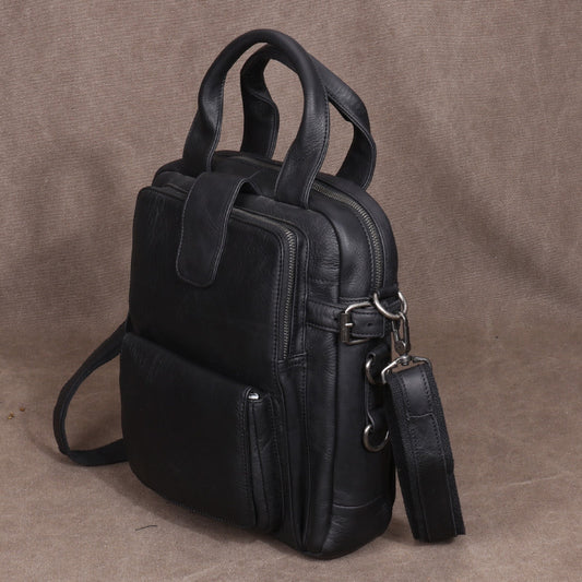 Men's Large Capacity Retro Genuine Leather Business Men's Briefcases