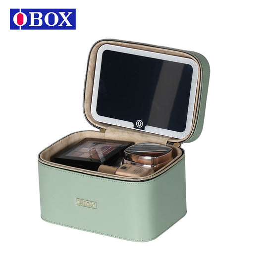Women's With Mirror Good-looking Portable Storage Cosmetic Bags