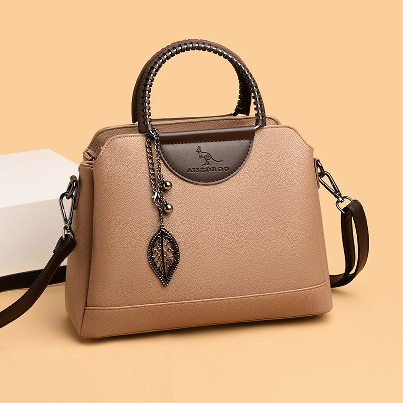 Women's Fresh Sweet Mother Trendy Contrast Color Shoulder Bags