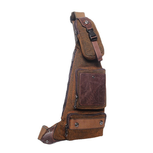 Pretty Crescent-shaped Retro Canvas Durable Multifunctional Men's Messenger Bags
