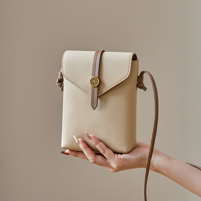Women's Graceful Leather Mini Clothes Mobile Bags