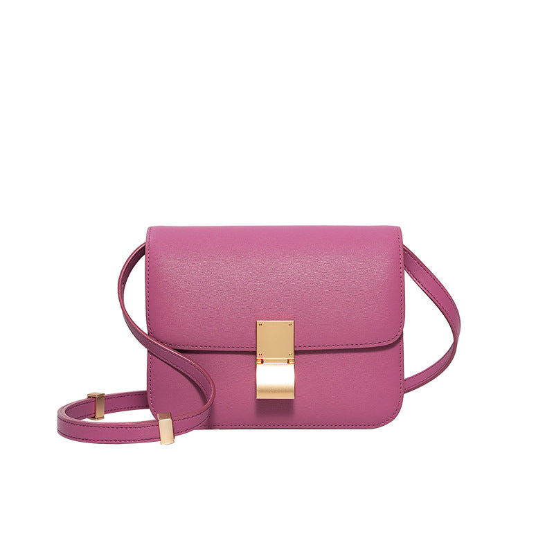 Women's Genuine Leather Retro Light Luxury Minority Joker Small Square Bags