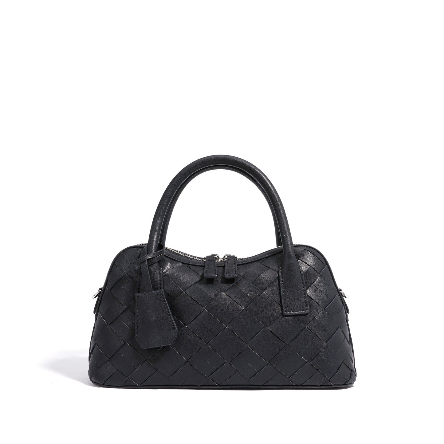 Women's Bowling Leather Hand-woven Underarm Commuting Shoulder Bags