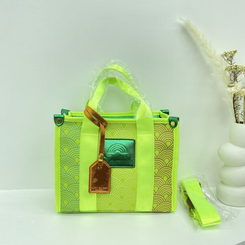 Women's Gradient Color Rainbow Large Capacity Tote Bags