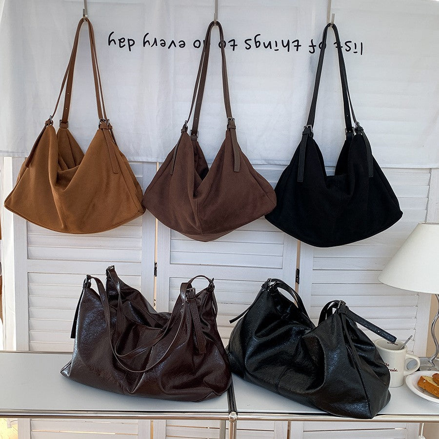 Female Large Capacity Style Soft Leather Fashion Shoulder Bags