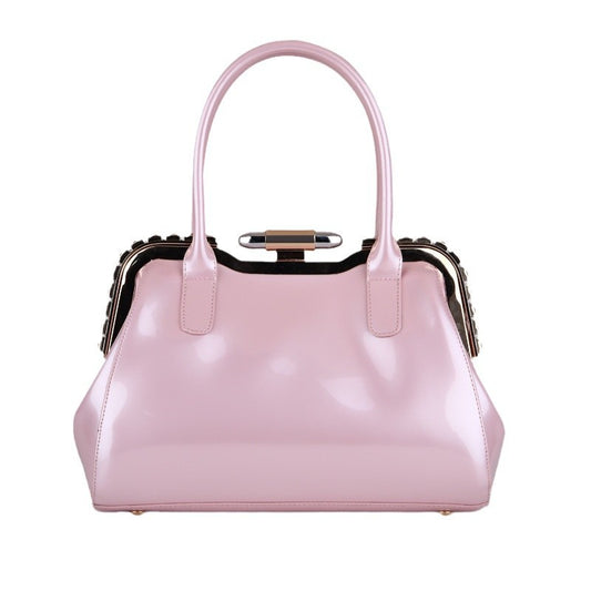 Women's Dinner Patent Leather Portable Clip Handbags
