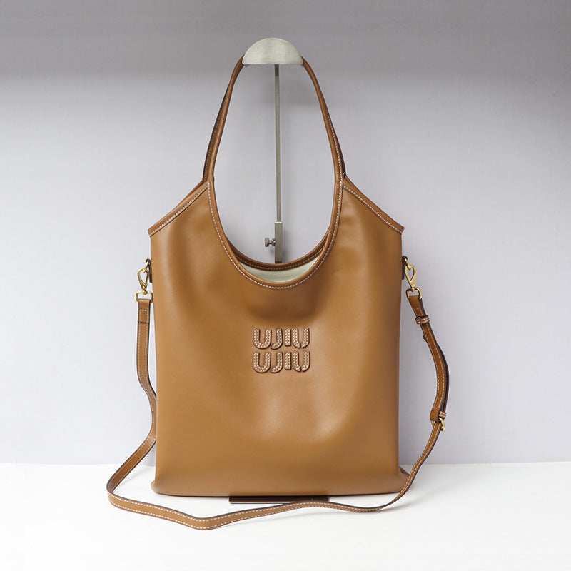 Women's Idle Style Vertical Shopping Large Capacity Tote Bags