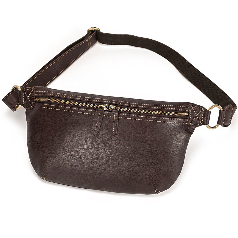 Men's Stylish Retro Crazy Horse Leather Men's Chest Bags