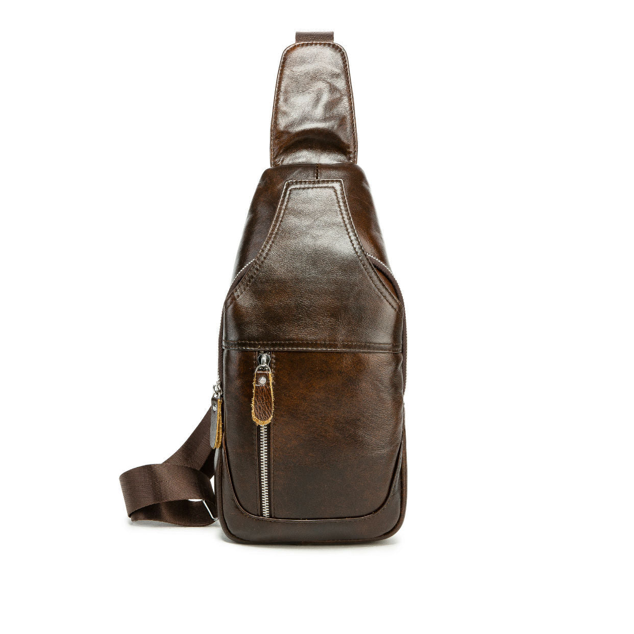 Men's Genuine Leather Trend First Layer Cowhide Men's Chest Bags