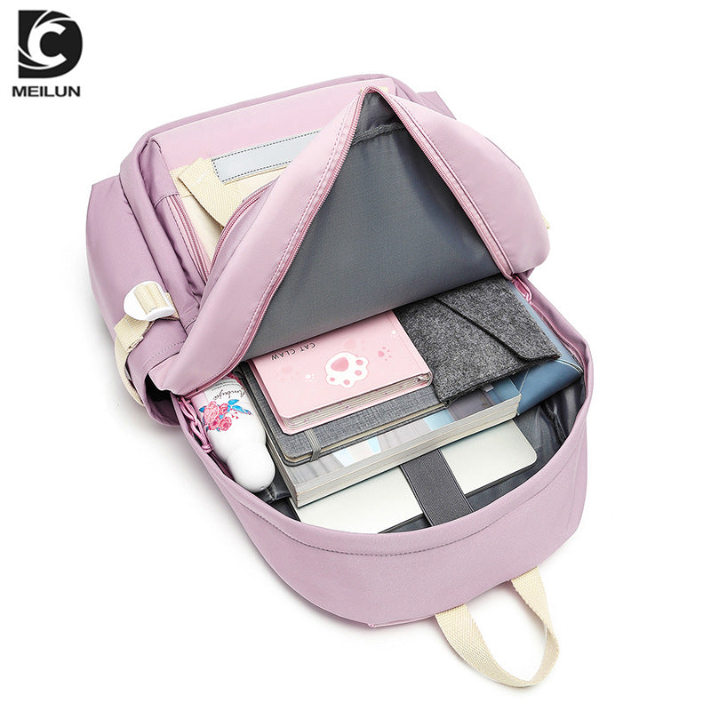 Men's Female Junior High College Large Capacity Middle School Students' Schoolbags