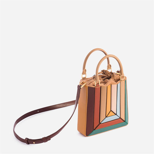 Women's Design High-grade Western Style Color Contrast Handbags