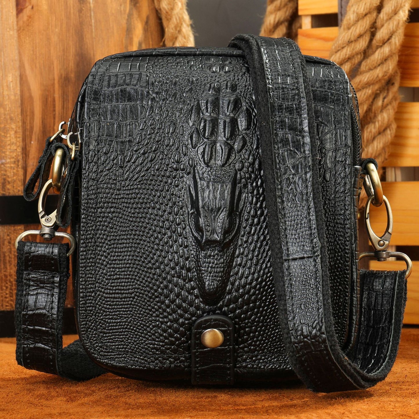 Men's Fashion Business First Layer Cowhide Personal Men's Shoulder Bags