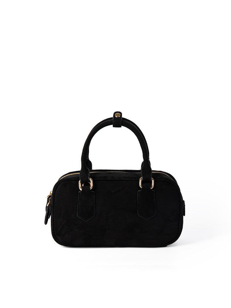 Women's Soft Trendy Retro Suede Portable For Small Square Bags