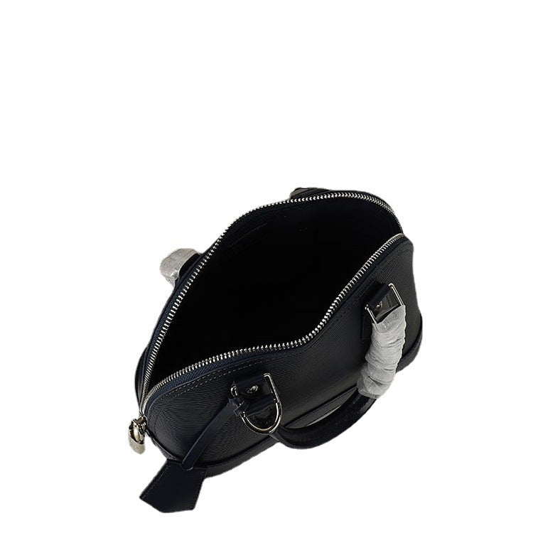 Women's Trendy Cattle Leather Fashion Water Ripple Shoulder Bags