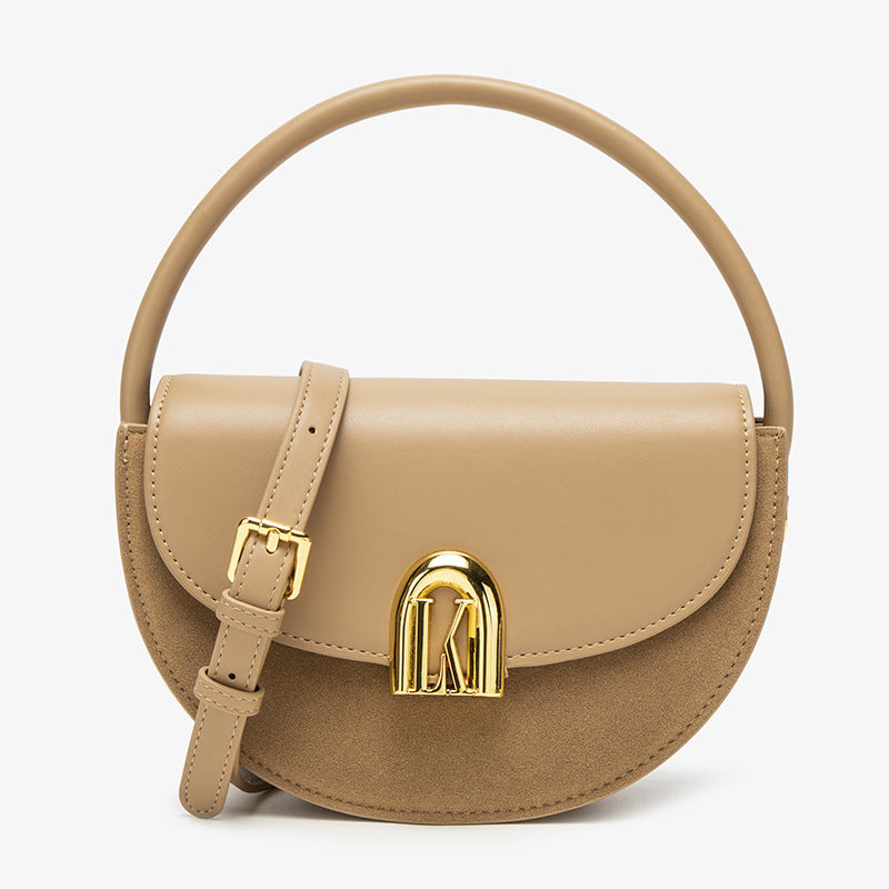 Women's Leather High-grade Niche Semicircle Matte Fashion Crossbody Bags