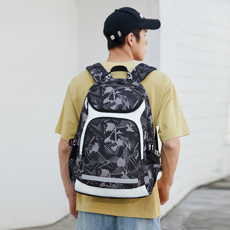 Men's Trendy Large Capacity Printed Medium Backpacks